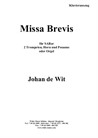 Missa Brevis (Klavierauszug)